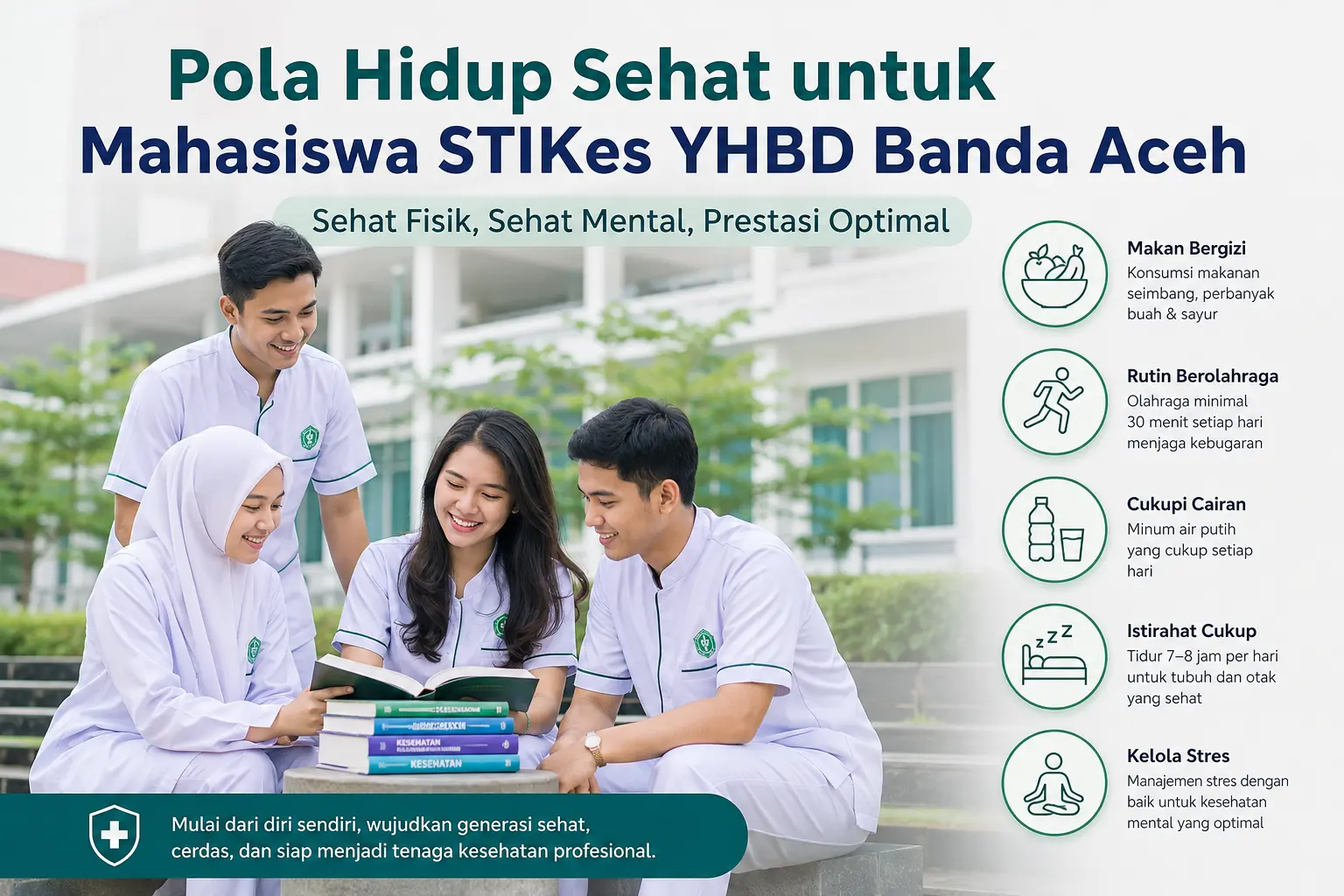 Pentingnya Pola Hidup Sehat bagi Mahasiswa STIKes YHBD Banda Aceh untuk Menjaga Kesehatan Fisik dan Mental